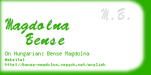 magdolna bense business card